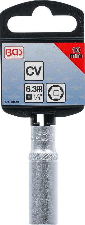 Actual product image BGS Socket, Hexagon, deep 6.3 mm (1/4") Drive 10 mm (10 mm)