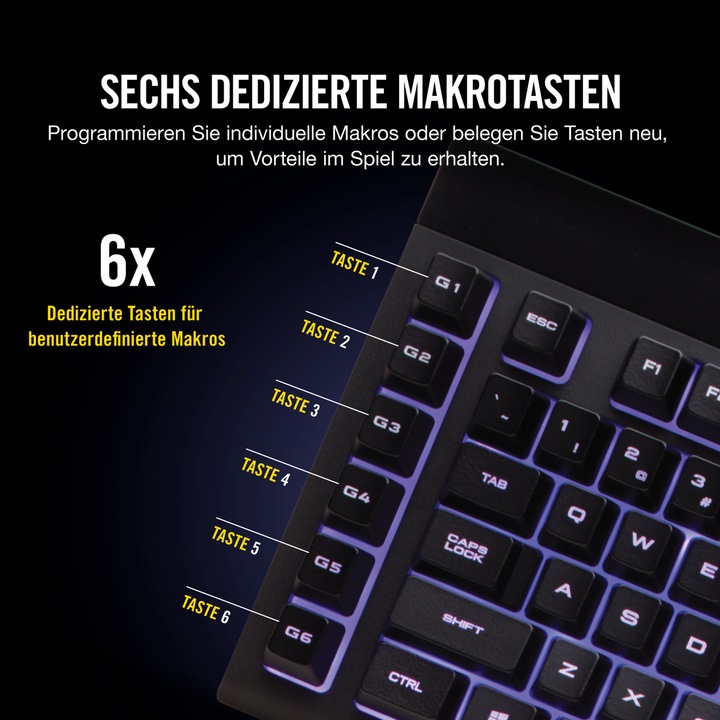 Produktbild Corsair K55 Rgb (DE, Kabelgebunden)