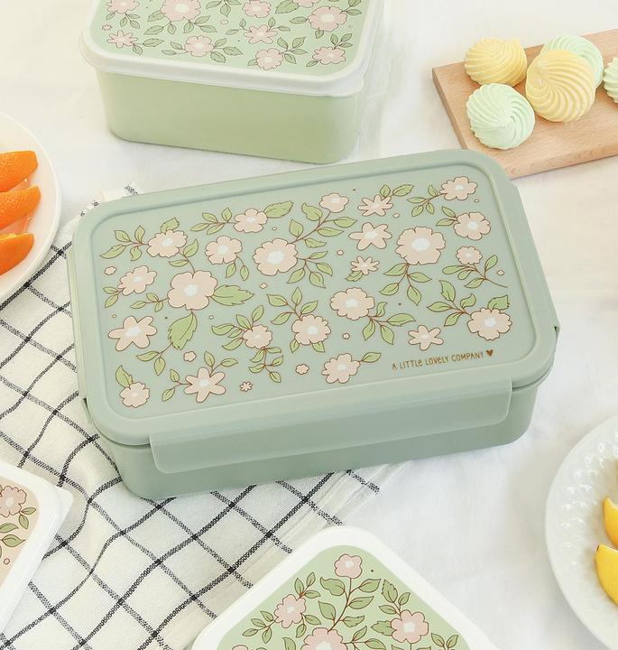 Actual product image A Little Lovely Company Bento lunchbox flowers
