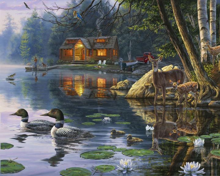Actual product image Figured'Art Paint by Numbers - Chalet Life