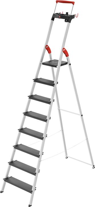 Actual product image Hailo L100 TopLine, aluminium safety stepladder, 8 steps (Stepladder, 147 cm)