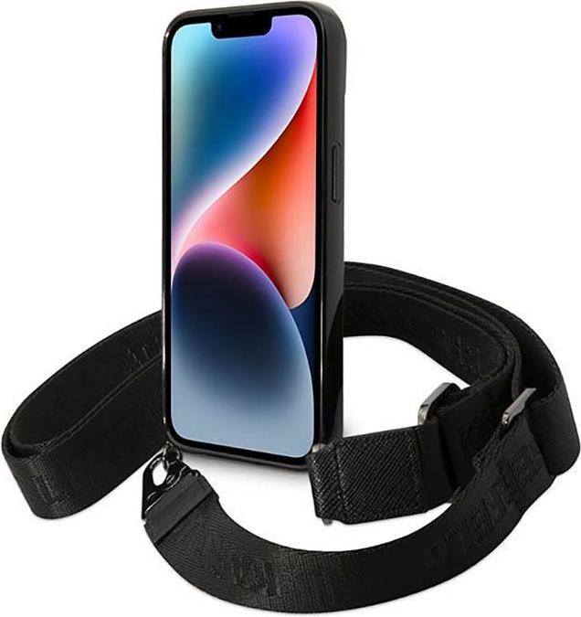 Actual product image Karl Lagerfeld KLHCP14SSTSTP iPhone 14 6.1" hardcase różowy/pink Color Stripes Strap (Apple iPhone 14)