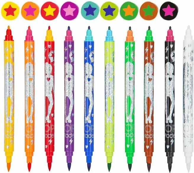 Actual product image Depesche 11398 TOPModel double fibre-tip pen set, ONE Magic pen and 9 felt-tip pens, each with two points. (Multicoloured, 10 x)