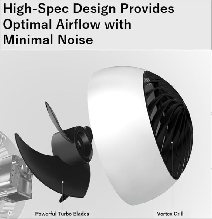 Actual product image Iris Ohyama Oszillierender Tischventilator mit Fernbedienung (30 dB)