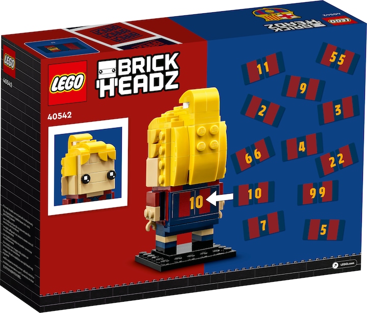 Actual product image LEGO Brick Headz - FC Barcelona â€" Go Brick Me (40542, LEGO Brickheadz)