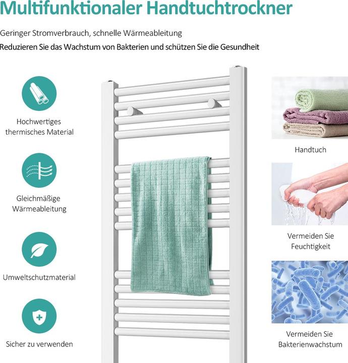 Actual product image Emke Electric bathroom radiator (352 W)