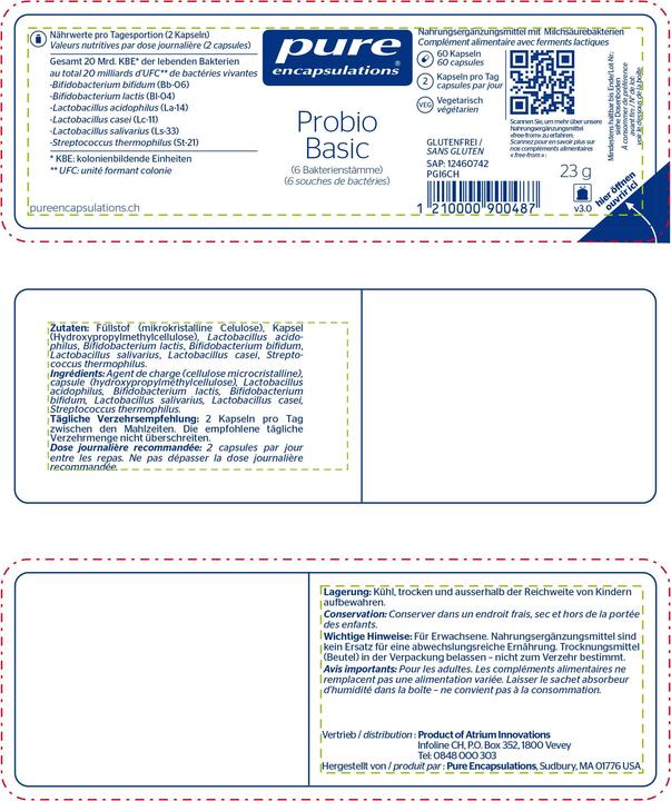 Immagine prodotto Pure encapsulations Probio Basic (60 Pezzo/i, Pillole, 25 g)