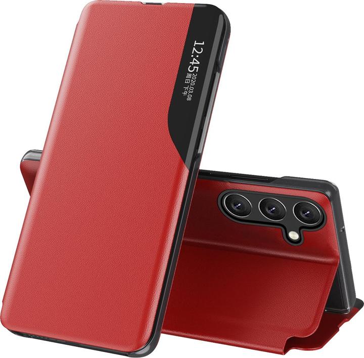 Actual product image Hurtel Eco Leather View Case elegant cover with flap and stand function for Samsung Galaxy A56 - red (Samsung Galaxy A56)