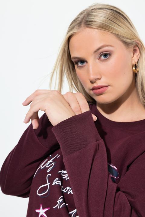 Produktbild Ulla Popken Weihnachts-Sweatshirt, Schleifen, Rundhals, Langarm (54)