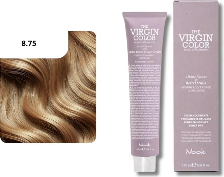 Actual product image Nook Virgin Colour hair dye (8.75 Light Blonde Warm Chocolate)