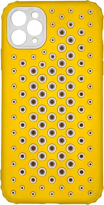 Actual product image RPD iPhone 11 Pro Max - Perforiertes Case, Stossfest & Stylisch, Gelb-Weiss (Apple iPhone 11 Pro Max)