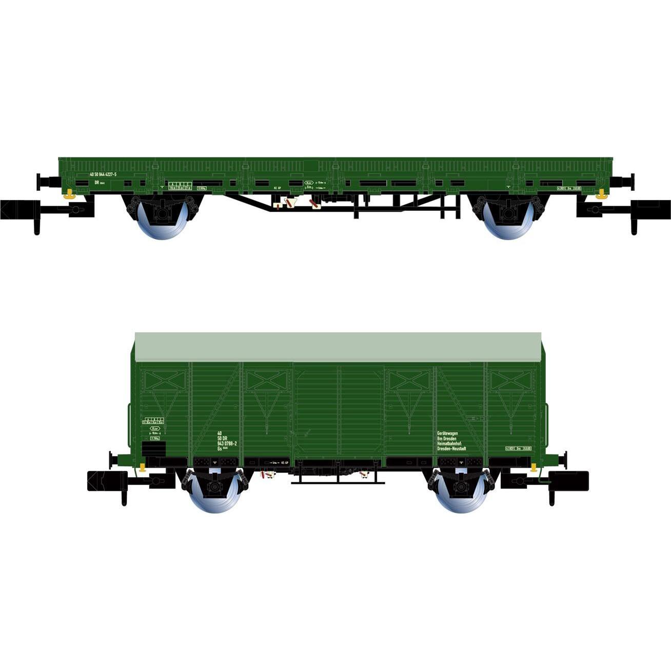 Hornby DR 2 Unterhaltungswagen 1 x Gs+ 1 x Kls Ep.IV (Spur N)