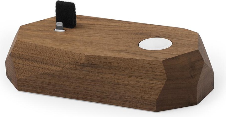 Produktbild Oakywood Combo Dock - Dockingstation aus Holz - zum Aufladen von iPhone und Apple Watch - Walnuss -