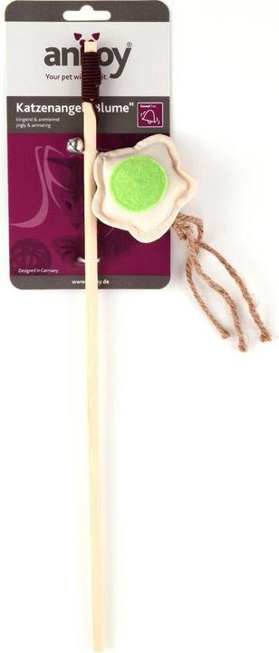 Actual product image Anijoy Cat play fishing rod flower (Plush toy cat)