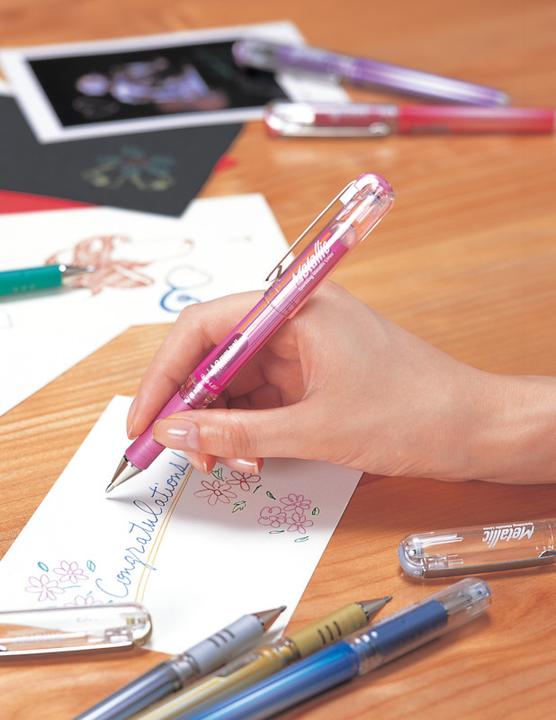 Actual product image Pentel Roller Hybrid Gel Grip (Red, 1 x)