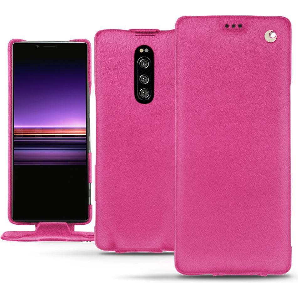 Noreve Lederschutzhülle vertikal (Sony Xperia 1), Smartphone Hülle, Rosa