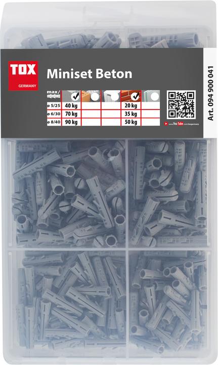 Actual product image Tox Standard-Sortiment Monteur Beton (136 pcs.)