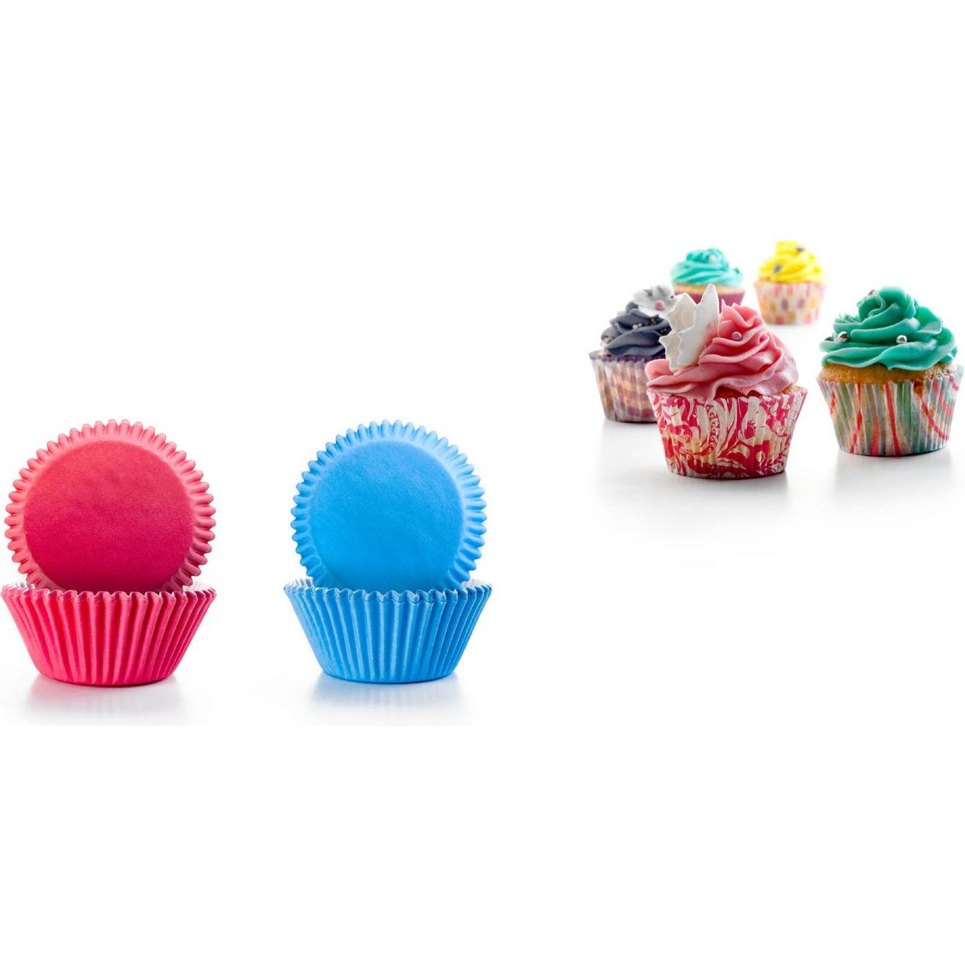 Ibili Muffinform rosa, blau Baking cups 7,5 x 4 cm Muffinform für Muffins und Cupcakes in blau und rosa (49335971)