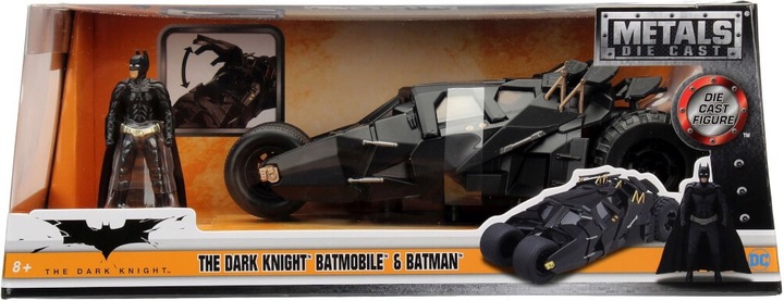 Actual product image Jada Batman The Dark Knight with Batmobile car 1:24