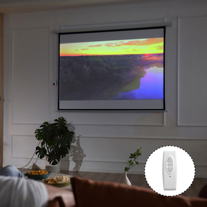 Produktbild Homcom Beamer-Leinwand Kunststoff, Metall Weiss (4:3)