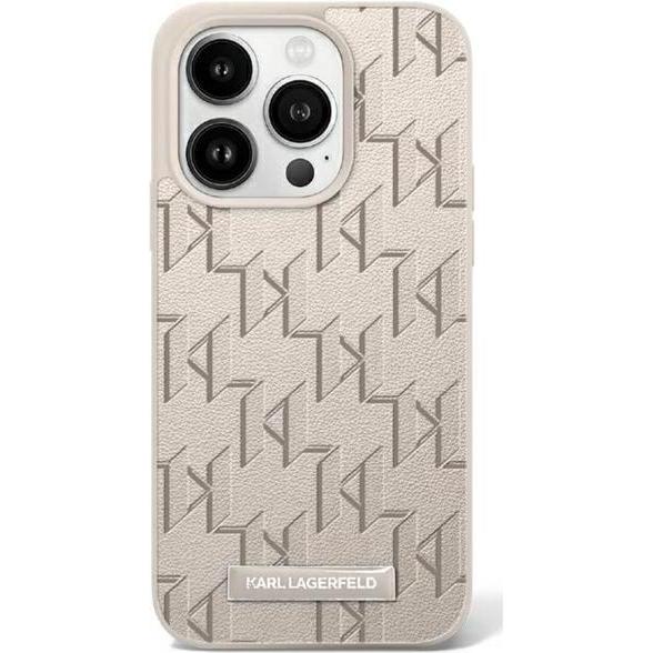 Karl Lagerfeld KLHMP16LPKHPORPE iPhone 16 Pro 6.3" hardcase beżowy/beige Leather Monogram Metal Logo (Apple iPhone 16 Pr...