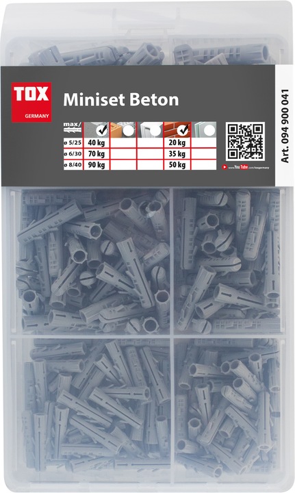 Immagine prodotto Tox Standard-Sortiment Miniset Beton (245 pz.)
