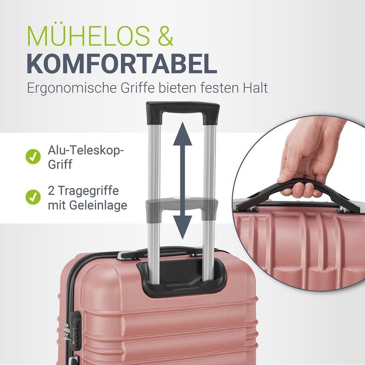 Produktbild Juskys 3-teiliges Hartschalenkoffer-Set mit 360° Rollen (120 l)