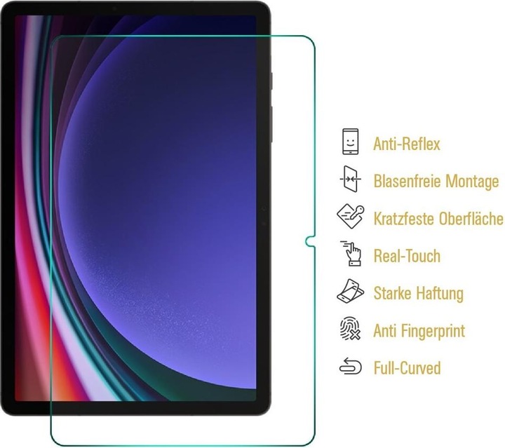 Actual product image Protectorking 1x Panzerfolie Anti-Shock matt entspiegelt (1 Piece, Galaxy Tab S9 Plus)