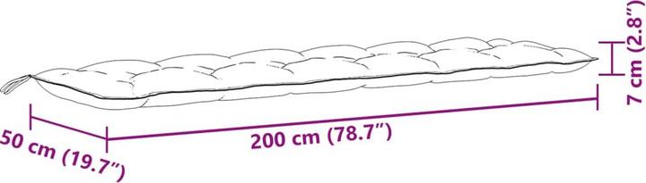 Immagine prodotto VidaXL Cuscini per panca da giardino 2 pezzi in tessuto (180 x 50 x 7 cm)