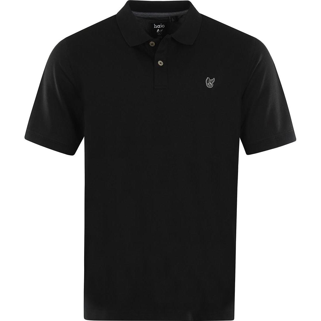 Hajo, Herren, Shirt, Pique Poloshirt, Schwarz, (56, XXL)