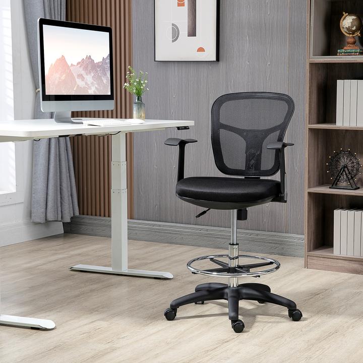 Actual product image Vinsetto Height-adjustable office chair with footrest