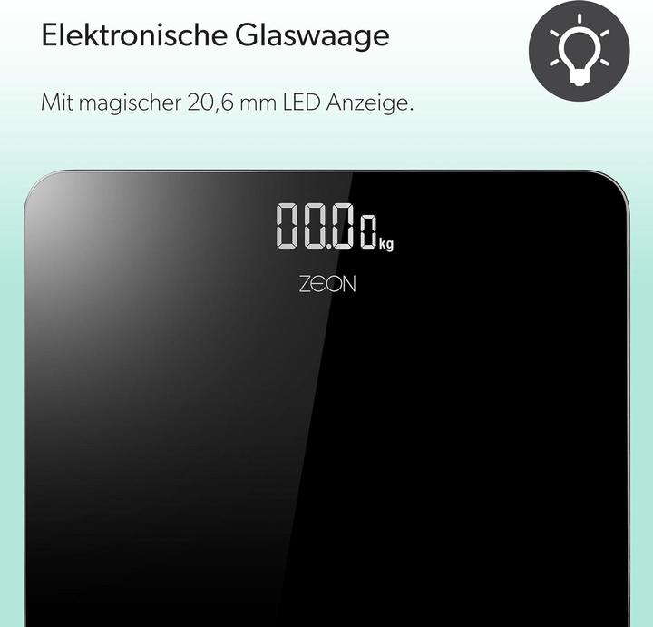 Actual product image ZEON CE4559B Personenwaage mit LED-Anzeige (180 kg)