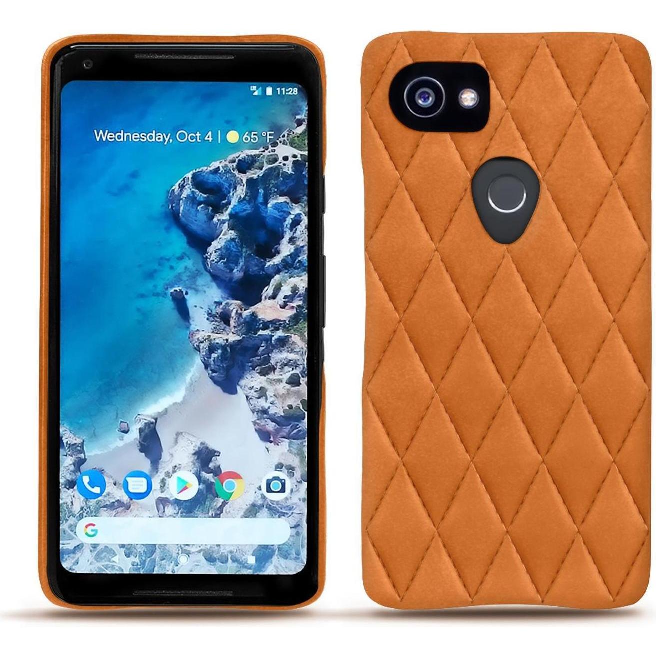 Noreve Lederschutzhülle (Google Pixel 2 XL), Smartphone Hülle, Orange