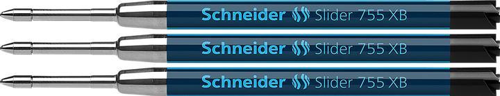 Produktbild Schneider 3 Slider 755 Kugelschreiberminen XB schwarz (3 Stück, Schwarz, 7 mm)