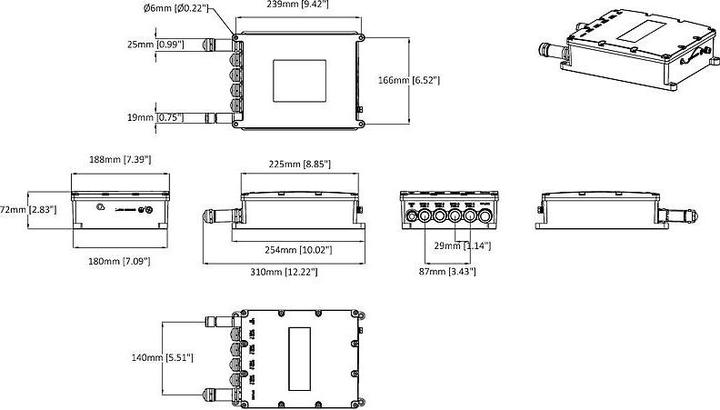 Actual product image Axis T8504-E 4 Port PoE+ Outdoor Switch (4 Ports)