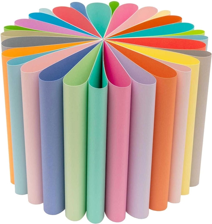 Rico Design Carta da costruzione 1 blocco di 30 fogli, colori pastello (180 g/m², 1 x)