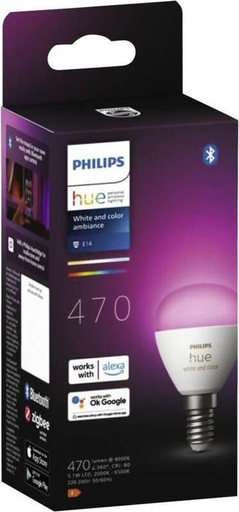 Productafbeelding Philips Hue White & Color Ambiance E14 Chandelier Single Pack (E14, 5.10 W, 470 lm, 1 x, F)