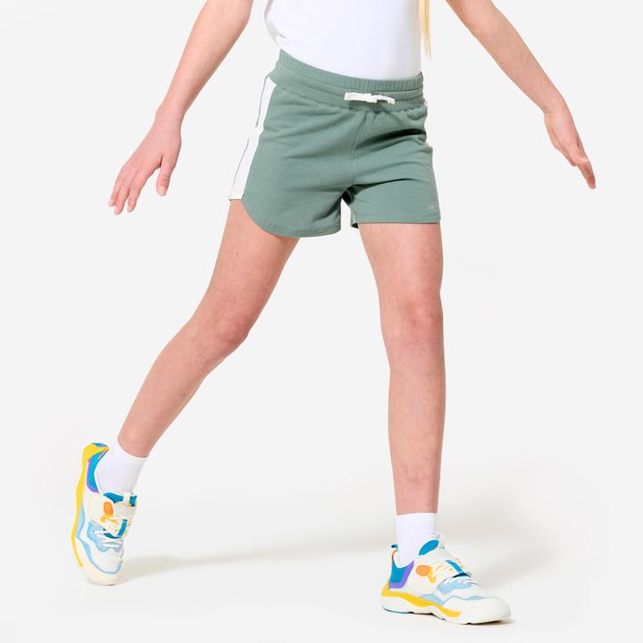 Image du produit Domyos Short multisport coton fille, Vert (140)