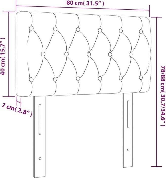 Produktbild vidaXL Jasmine (80 x 7 x 78/88 cm)
