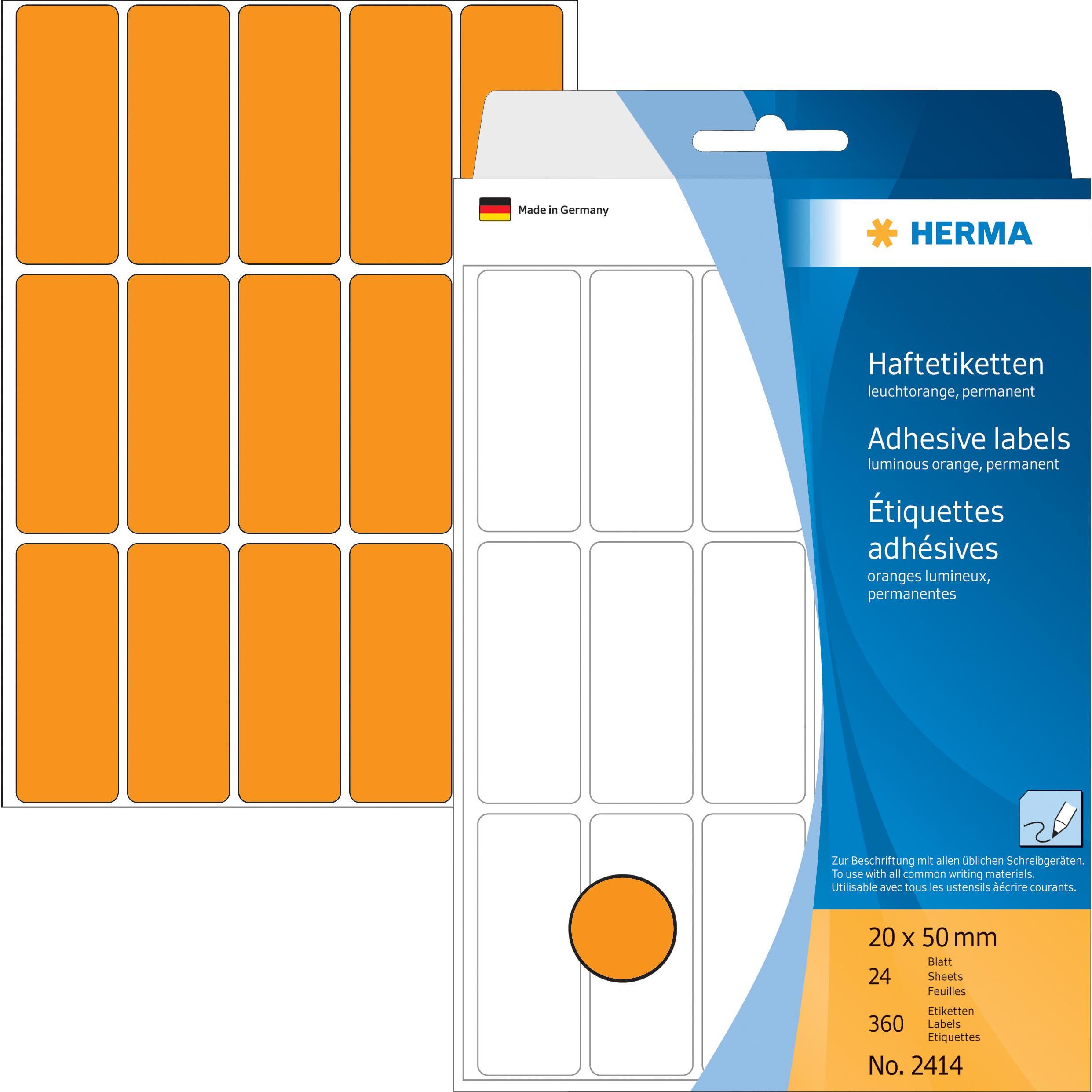 Herma, Etiketten, Haftetiketten