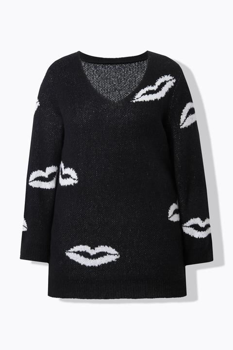 Produktbild Miamoda Pullover, Straight Fit, Kussmünder, V-Ausschnitt (60)