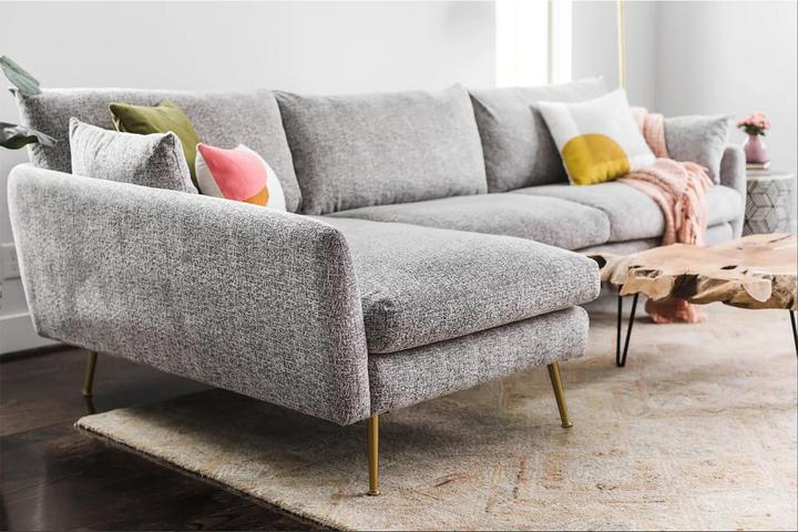 Produktbild HTI-Living Ecksofa Antonius Webstoff Grau links (Ecksofa)