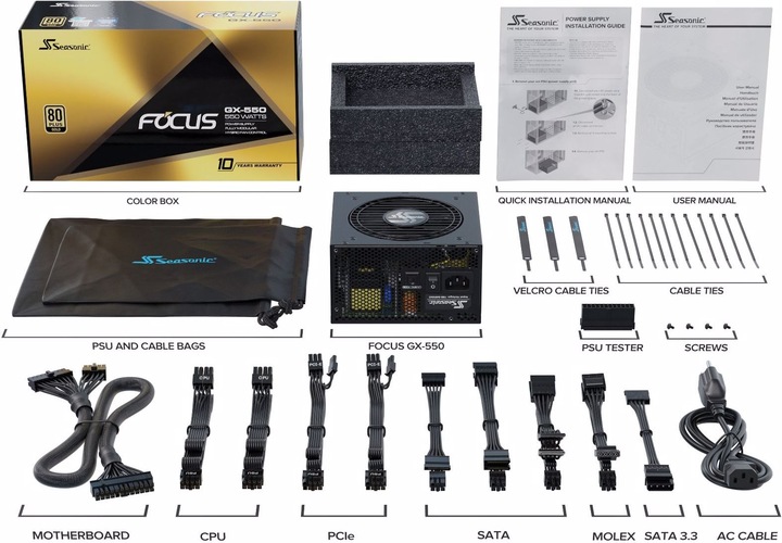 Produktbild Seasonic Focus GX (550 W)