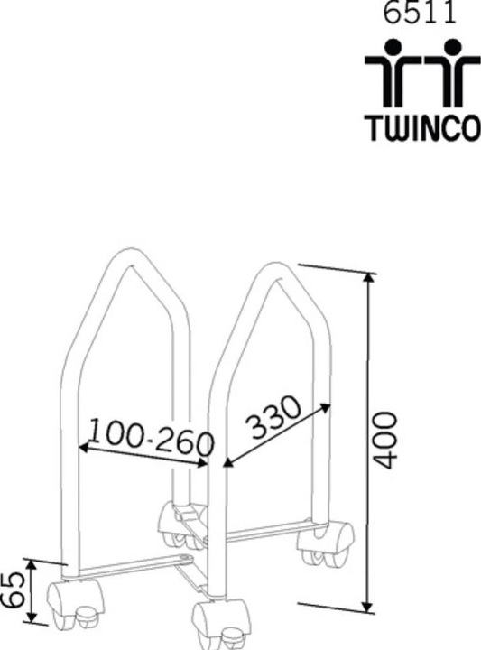 Produktbild Twinco CPU-Ständer, rollbar, HxT 400 x 330 mm