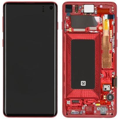 Samsung Galaxy S10 Display Red (Display, Samsung Galaxy S10), Pezzi di ricambio per dispositivi mobili, Rosso