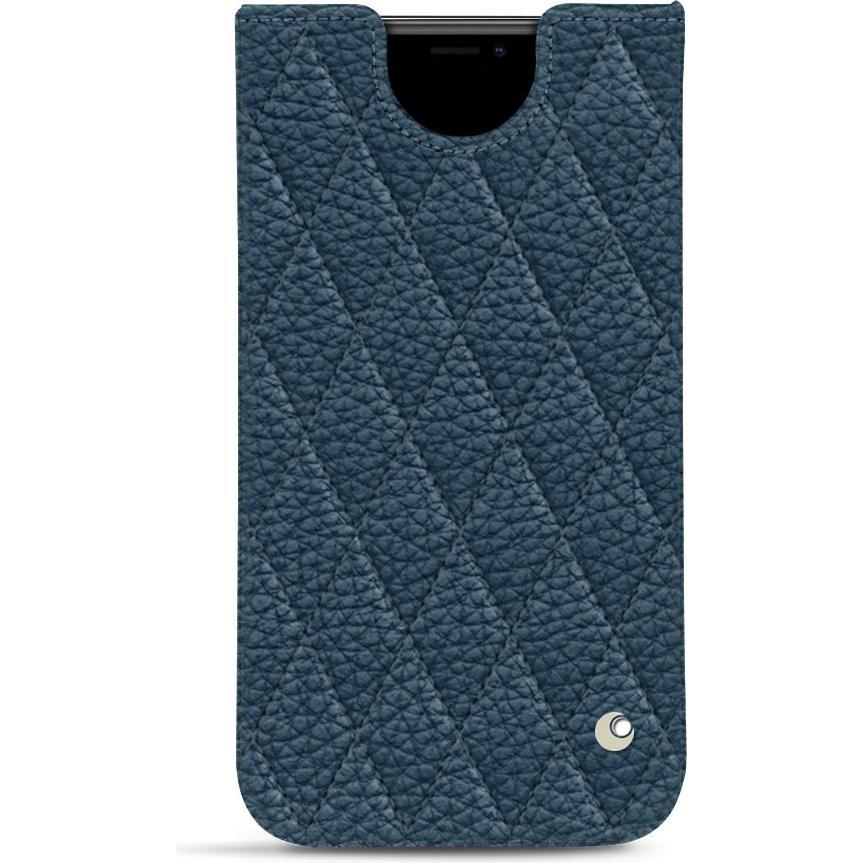 Noreve Lederschutzhülle (Apple iPhone 11 Pro), Smartphone Hülle, Blau
