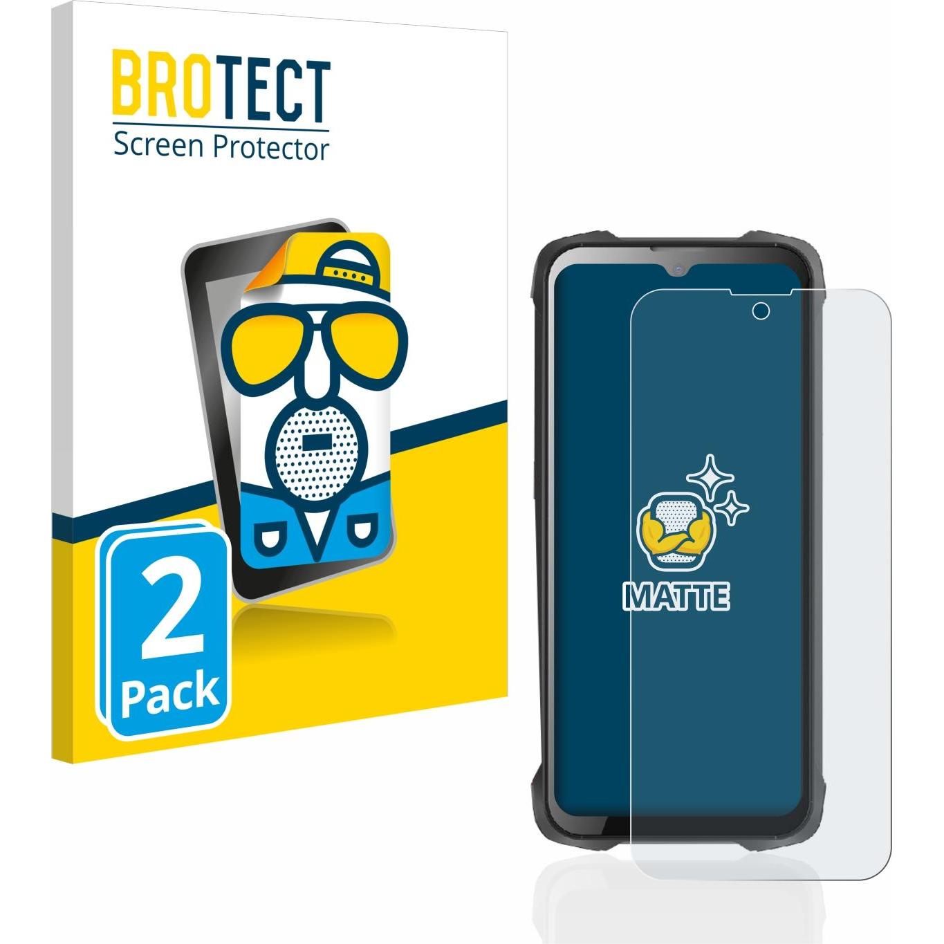BROTECT Pellicola protettiva antiriflesso opaca (2 pz., Cubot King Kong 9), Pellicola protettiva smartphone, Grigio
