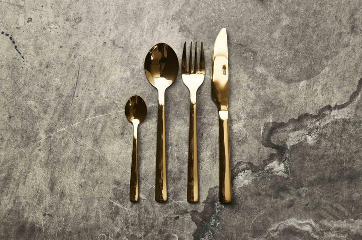 Produktbild RAW Cutlery set - Dishwasher safe - Gold - 24 pcs (15827) (24 Stück, Besteck Set)