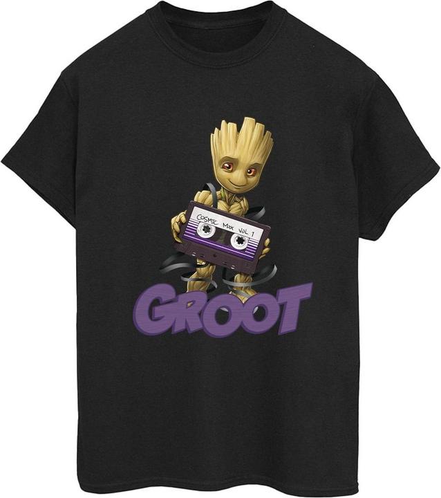 Actual product image Guardians of the Galaxy Womens/Ladies Groot Casette Cotton Boyfriend T-Shirt (L)
