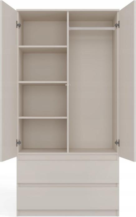 Produktbild Topeshop Duża szafa z półkami, Malwa, 90x50x180 cm, kaszmir (90 x 50 x 180 cm)